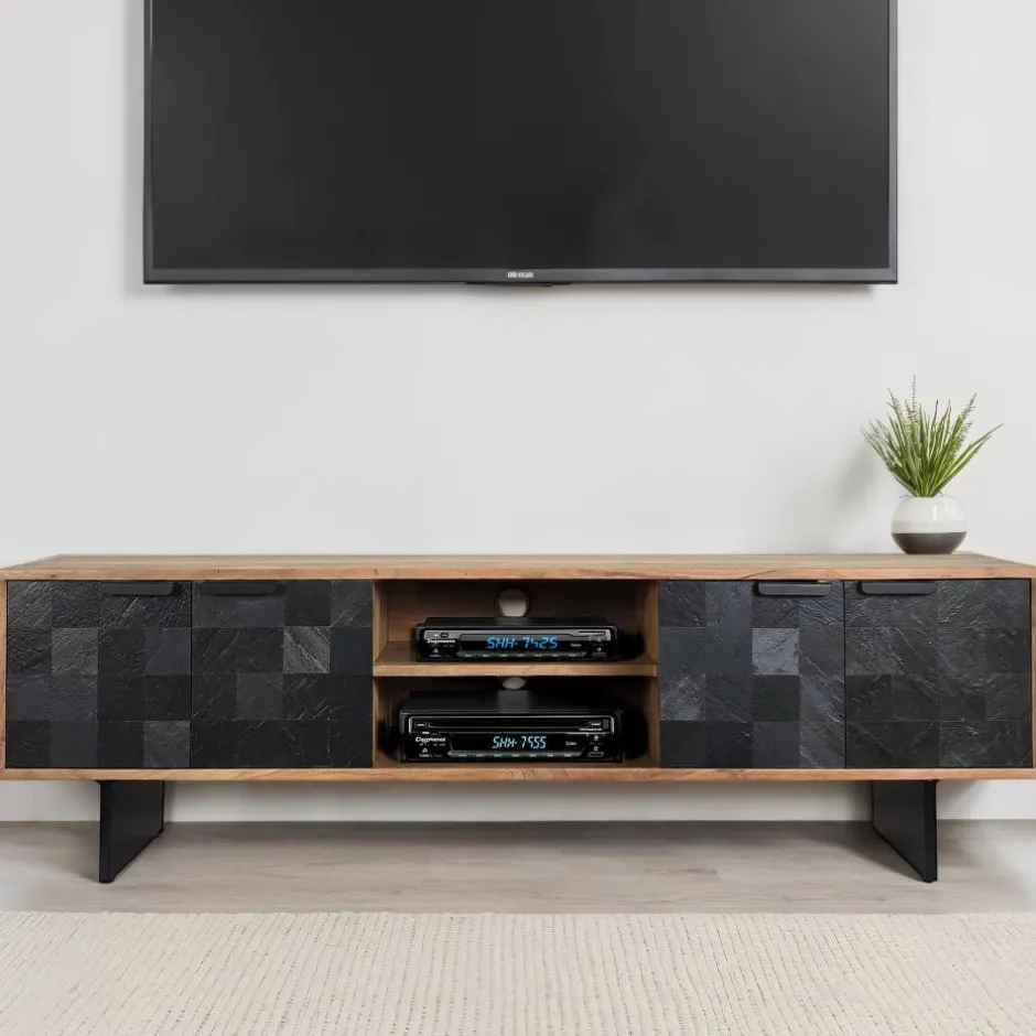 TV-Lowboard aus Akazie Massivholz - Milo^Wohnen Best