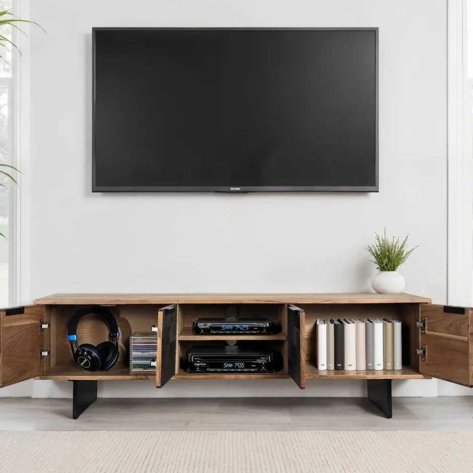 TV-Lowboard aus Akazie Massivholz - Milo^Wohnen Best