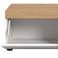 TV-Lowboard in Weiß mit Wildeiche Natur Optik - Emdan^Wohnen Clearance