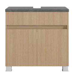 Wohnen Unterbeckenschrank in Eiche Hell Dekor - Leitha