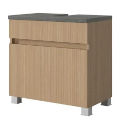 Wohnen Unterbeckenschrank in Eiche Hell Dekor - Leitha