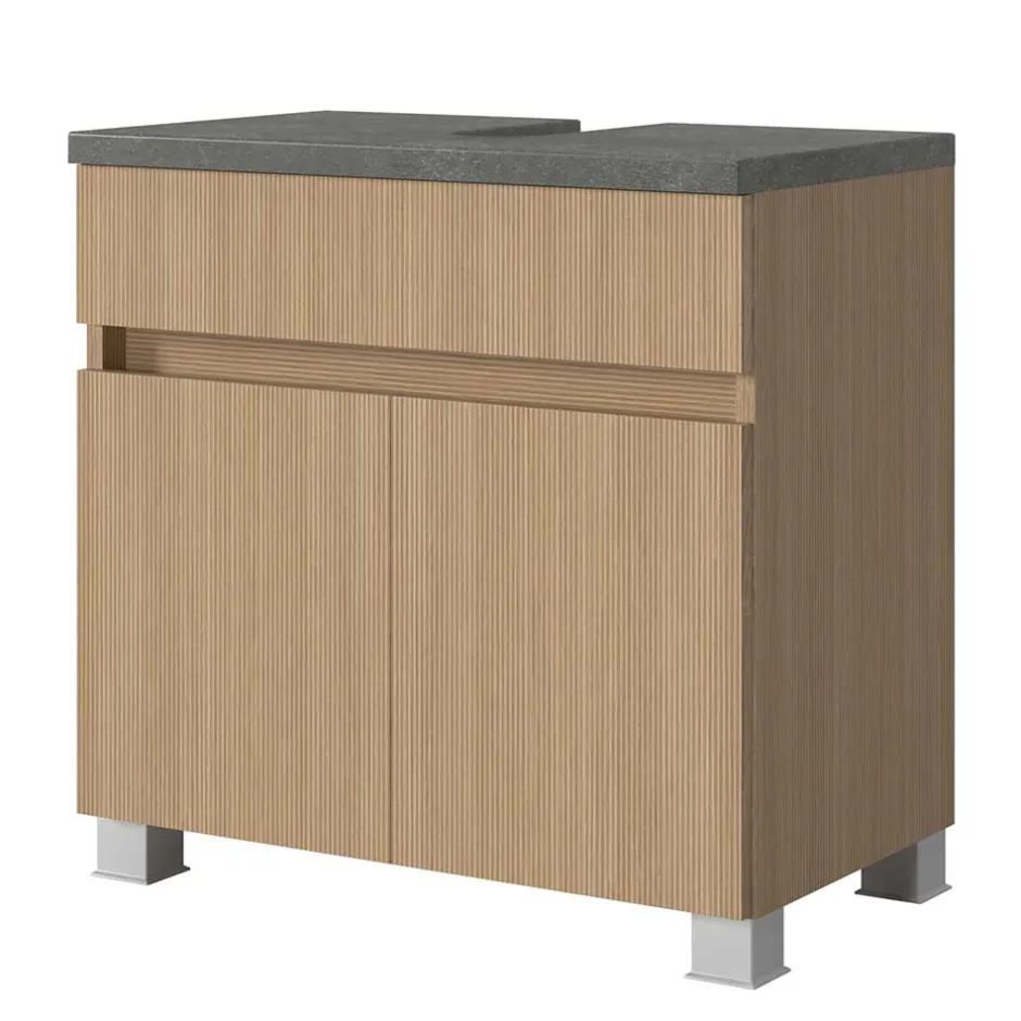 Wohnen Unterbeckenschrank in Eiche Hell Dekor - Leitha