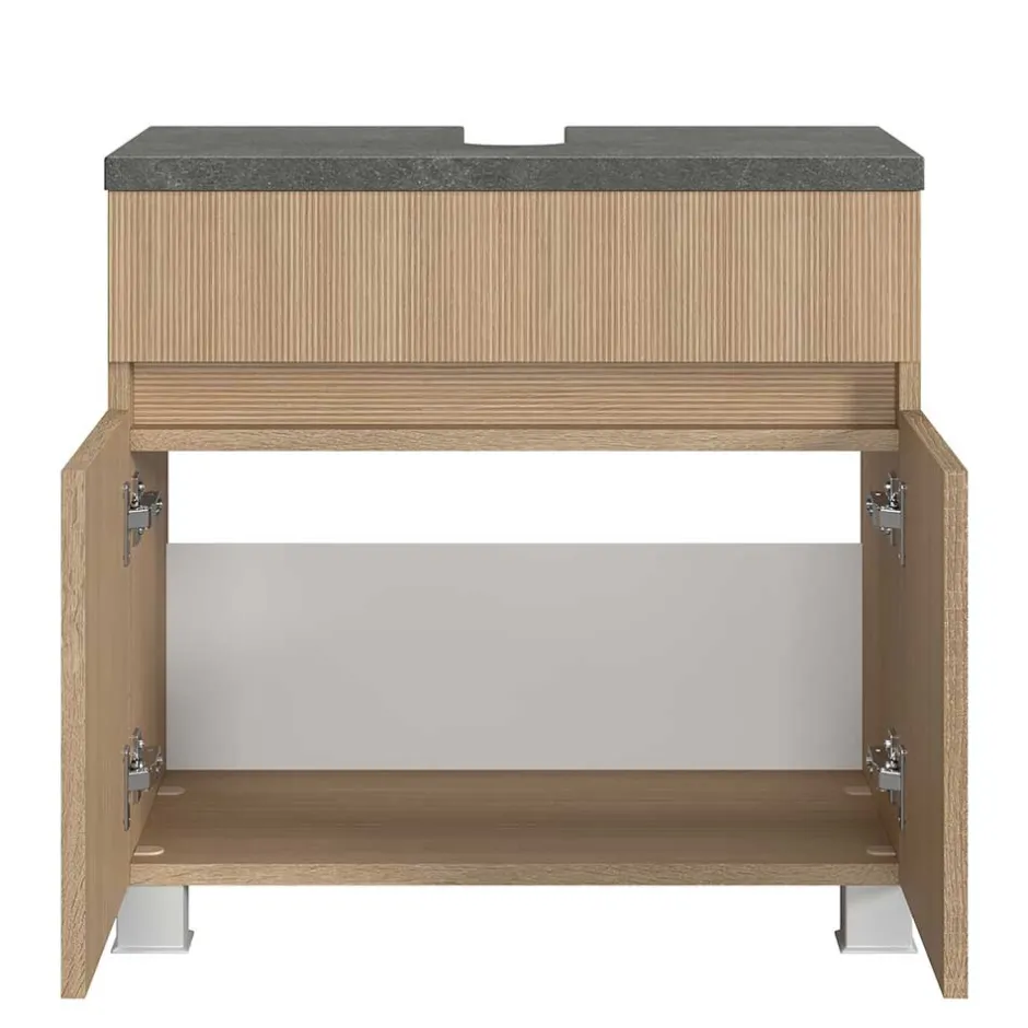 Wohnen Unterbeckenschrank in Eiche Hell Dekor - Leitha