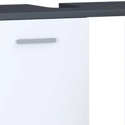 Wohnen Unterbeckenschrank in Weiß und Anthrazit - Rondja