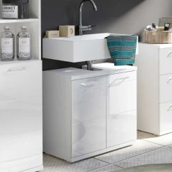 Wohnen Unterbeckenschrank in Weiß - 2-türig - Fieston