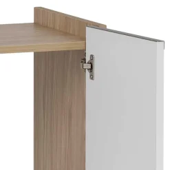 Wohnen Unterbeckenschrank in Weiß und Eiche Hell - Ronya