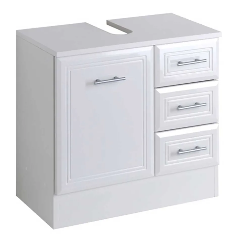 Wohnen Unterbeckenschrank Maja in Hochglanz Weiß