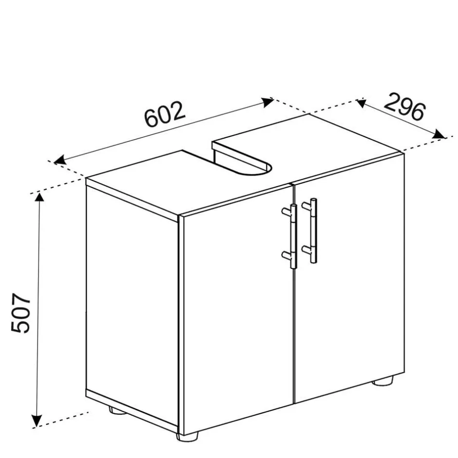 Wohnen Unterbeckenschrank mit Doppeltür - Cranies