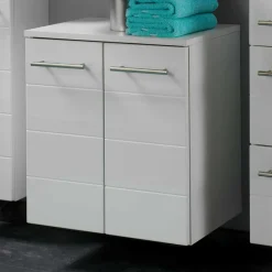 Wohnen Unterbeckenschrank Veverino in Weiß Hochglanz