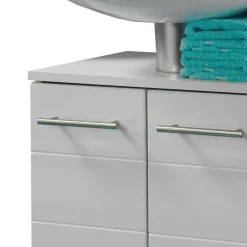 Wohnen Unterbeckenschrank Veverino in Weiß Hochglanz