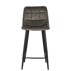 Velours Barstühle in Dunkelgrün - Cremo (2er Set)^Wohnen Clearance