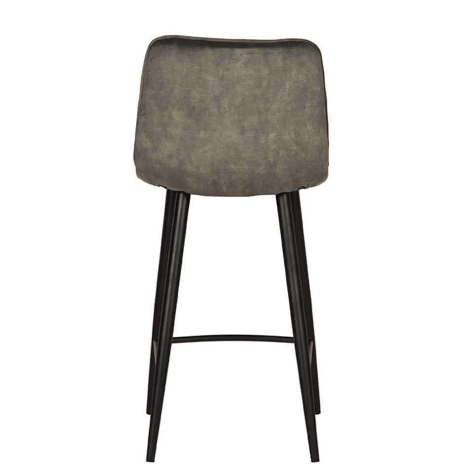 Velours Barstühle in Dunkelgrün - Cremo (2er Set)^Wohnen Clearance