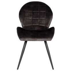 Velours Esstischstuhl in Anthrazit - Macereta (2er Set)^Wohnen Best