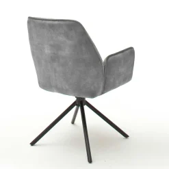 Velours Küchenstuhl mit Armlehnen - Jeremy (2er Set)^Wohnen Clearance