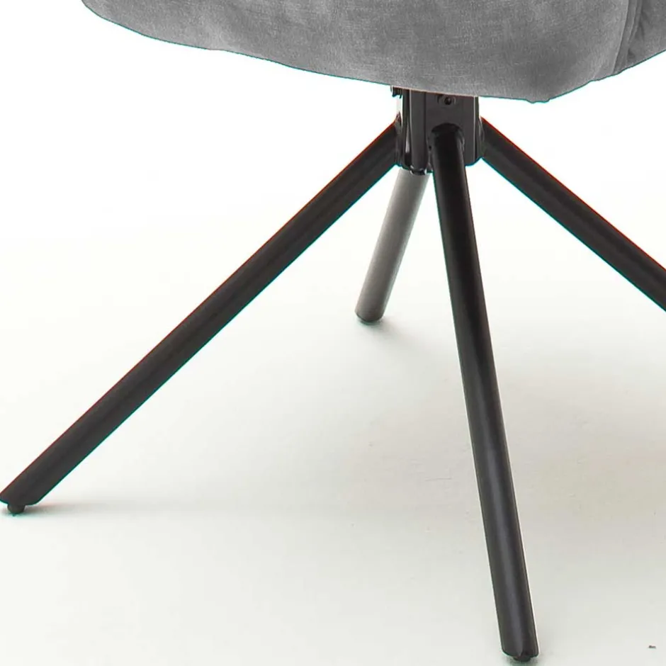 Velours Küchenstuhl mit Armlehnen - Jeremy (2er Set)^Wohnen Clearance