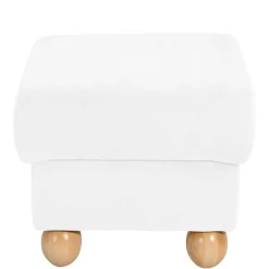 Velours Ohrensessel in Cremeweiß - Clamps^Wohnen New