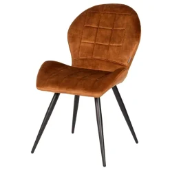 Velours Polsterstuhl in Ocker - Rafu (2er Set)^Wohnen Sale