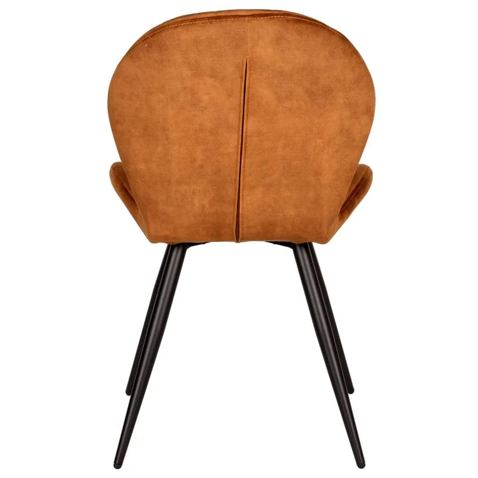 Velours Polsterstuhl in Ocker - Rafu (2er Set)^Wohnen Sale