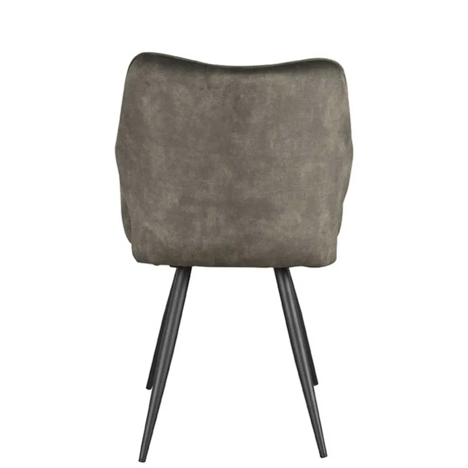 Wohnen Velours Tischsessel in Dunkelgrün - Clarendon