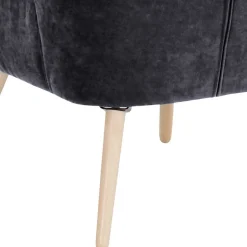 Velourssessel in Anthrazit - Prograva^Wohnen Sale