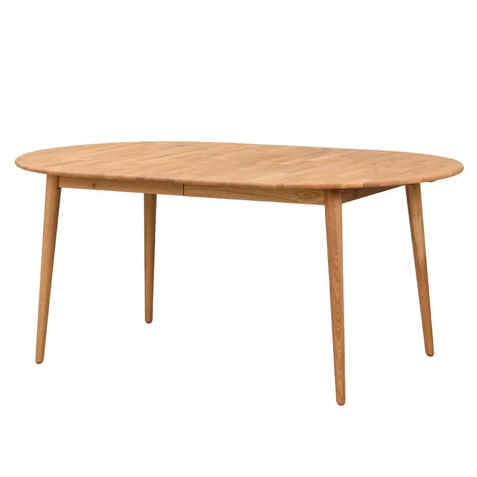 Verlängerbarer Holztisch mit ovaler Platte - Julisch^Wohnen Clearance