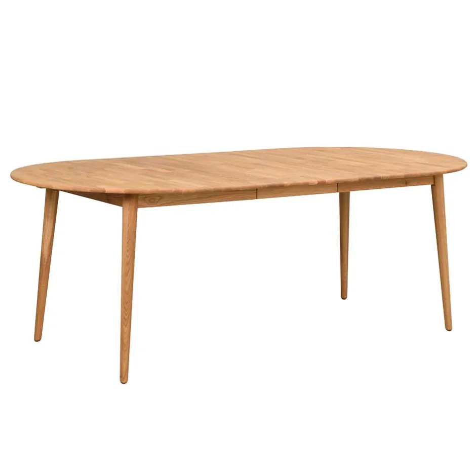 Verlängerbarer Holztisch mit ovaler Platte - Julisch^Wohnen Clearance