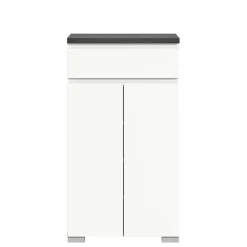 Vertiko für Schuhe in Weiß mit Dunkelgrau - Suad^Wohnen