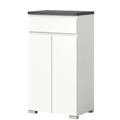 Vertiko für Schuhe in Weiß mit Dunkelgrau - Suad^Wohnen