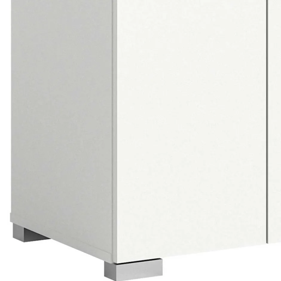 Vertiko für Schuhe in Weiß mit Dunkelgrau - Suad^Wohnen