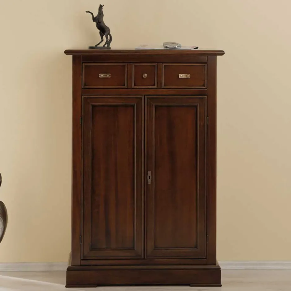 Wohnen Vertiko Kommode in Walnussfarben Antik - Istefanio