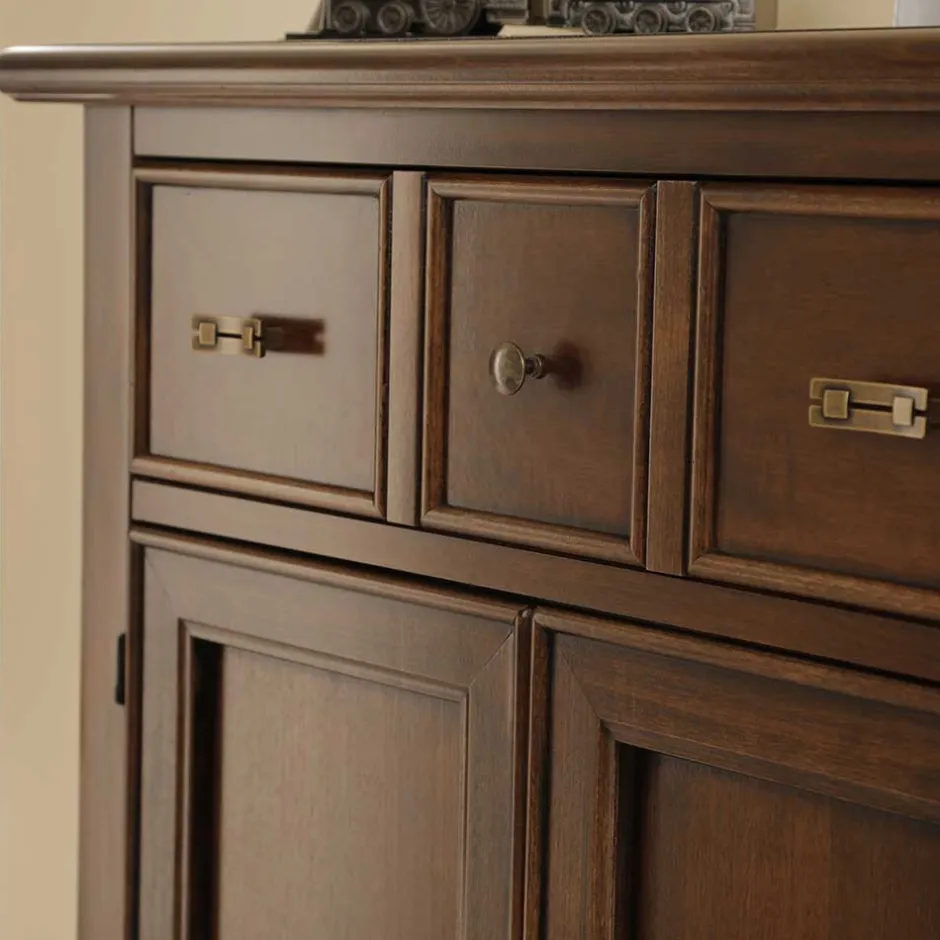 Wohnen Vertiko Kommode in Walnussfarben Antik - Istefanio