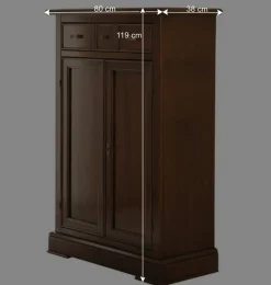 Wohnen Vertiko Kommode in Walnussfarben Antik - Istefanio