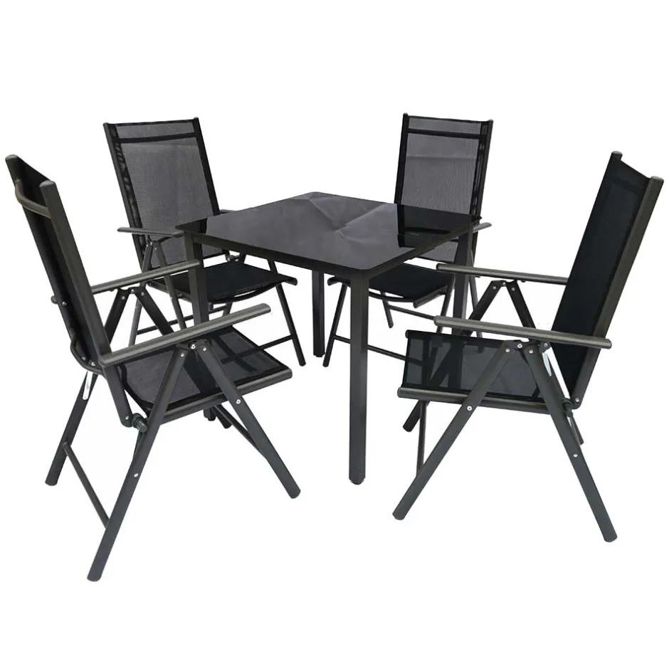 Vier Hochlehner & Gartentisch Set - Cadiz (fünfteilig)^Wohnen Clearance