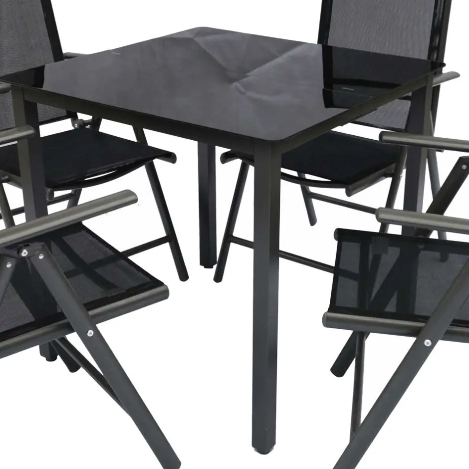 Vier Hochlehner & Gartentisch Set - Cadiz (fünfteilig)^Wohnen Clearance