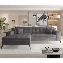 Wohnen Viersitzer Sofaecke in Beigegrau - Javolena