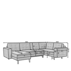 Wohnen Viersitzer Wohnzimmer Schlafcouch in Dunkelblau - Mauritius