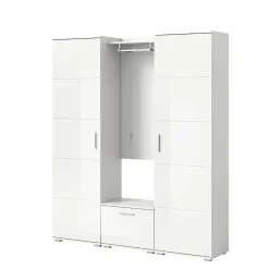 Wohnen Vierteilige Garderobenkombination in Weiß - Rugova