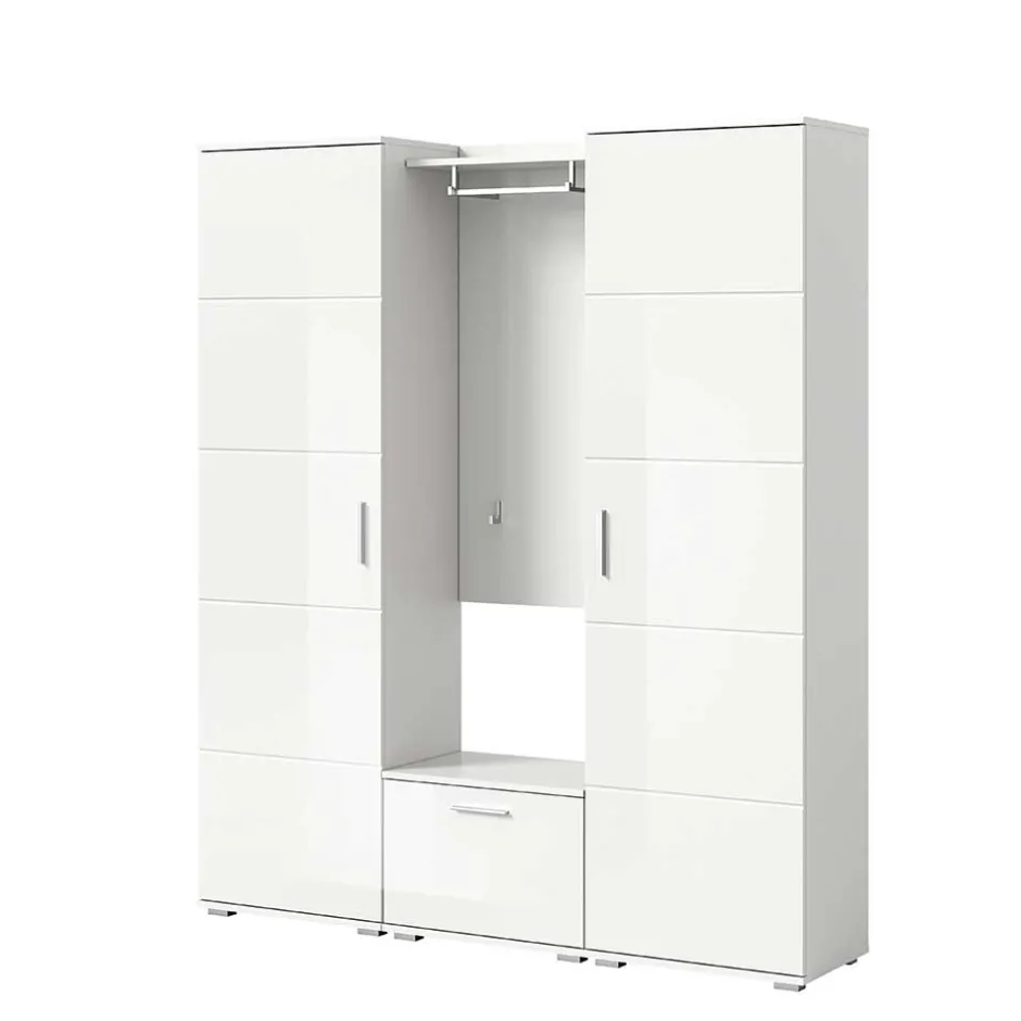 Wohnen Vierteilige Garderobenkombination in Weiß - Rugova