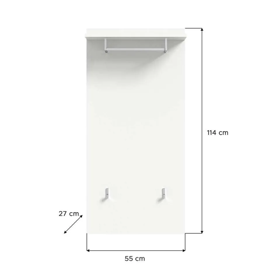 Wohnen Vierteilige Garderobenkombination in Weiß - Rugova