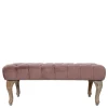 Wohnen Vintage Bank in Altrosa Samt - Ruo