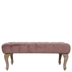 Wohnen Vintage Bank in Altrosa Samt - Ruo