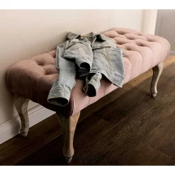 Wohnen Vintage Bank in Altrosa Samt - Ruo