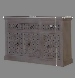 Vintage Design Anrichte in White Wash - Uladan^Wohnen Hot