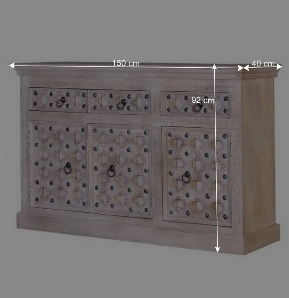 Vintage Design Anrichte in White Wash - Uladan^Wohnen Hot