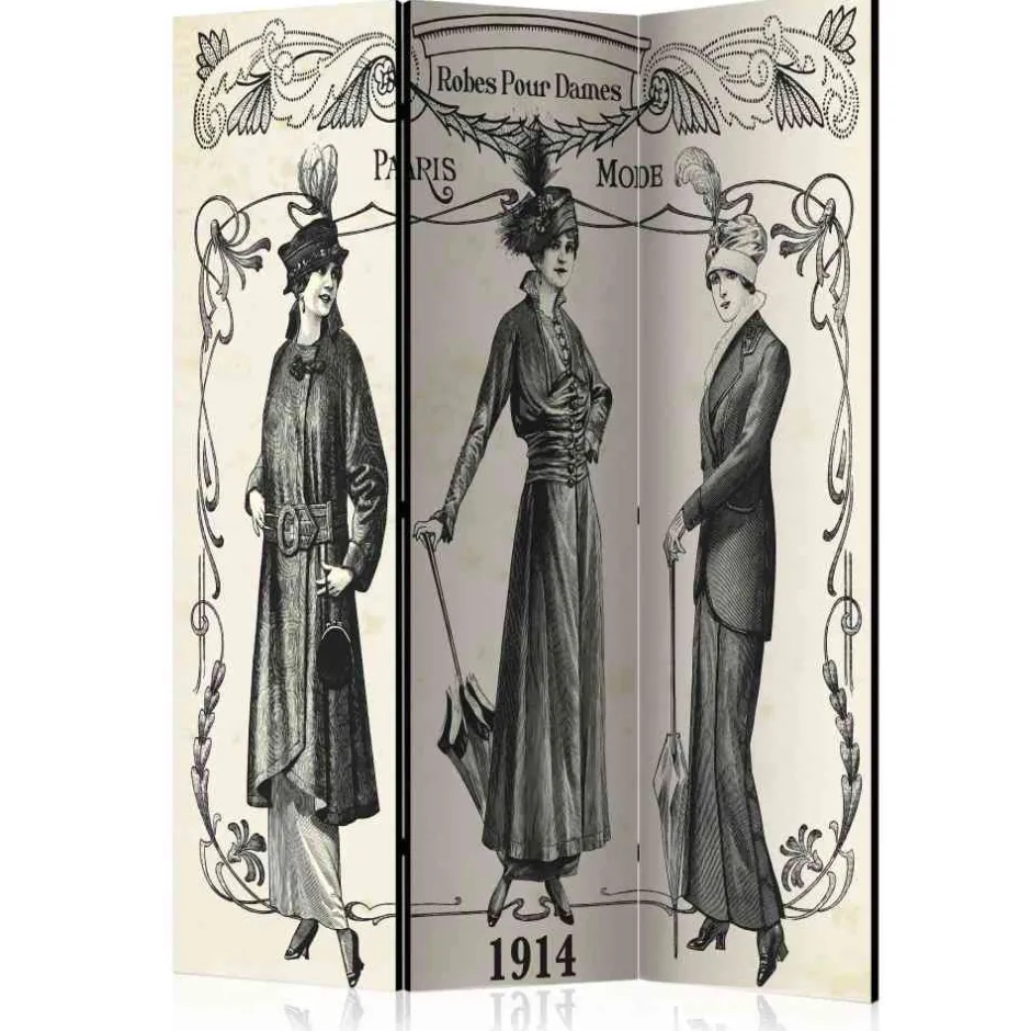 Wohnen Vintage Design Paravent Damenmode 1914 - Malentra
