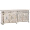 Wohnen Vintage Design Sideboard in Holz White Wash - Cionga