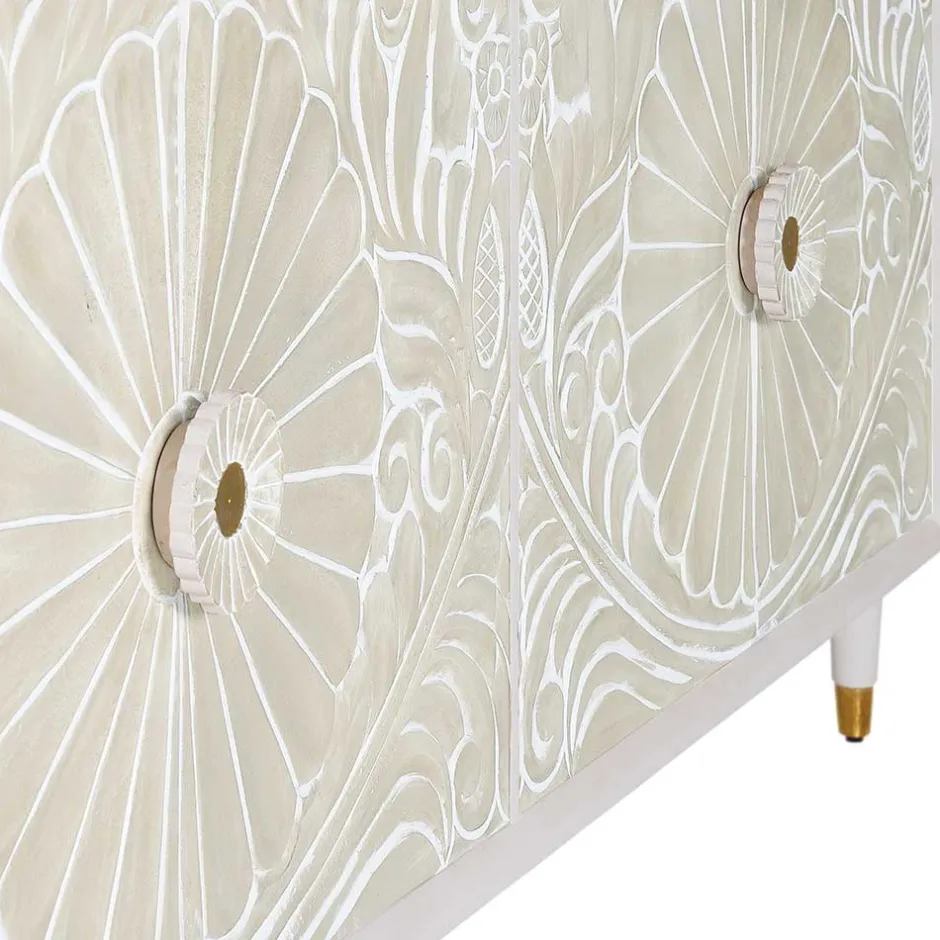 Wohnen Vintage Design Sideboard aus Mango Massivholz - Triboot