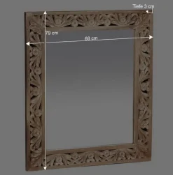 Wohnen Vintage Dielenmöbel mit Schnitzereien - Runiasa (fünfteilig)