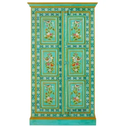 Vintage Holzschrank bunt bemalt - Lennlo^Wohnen