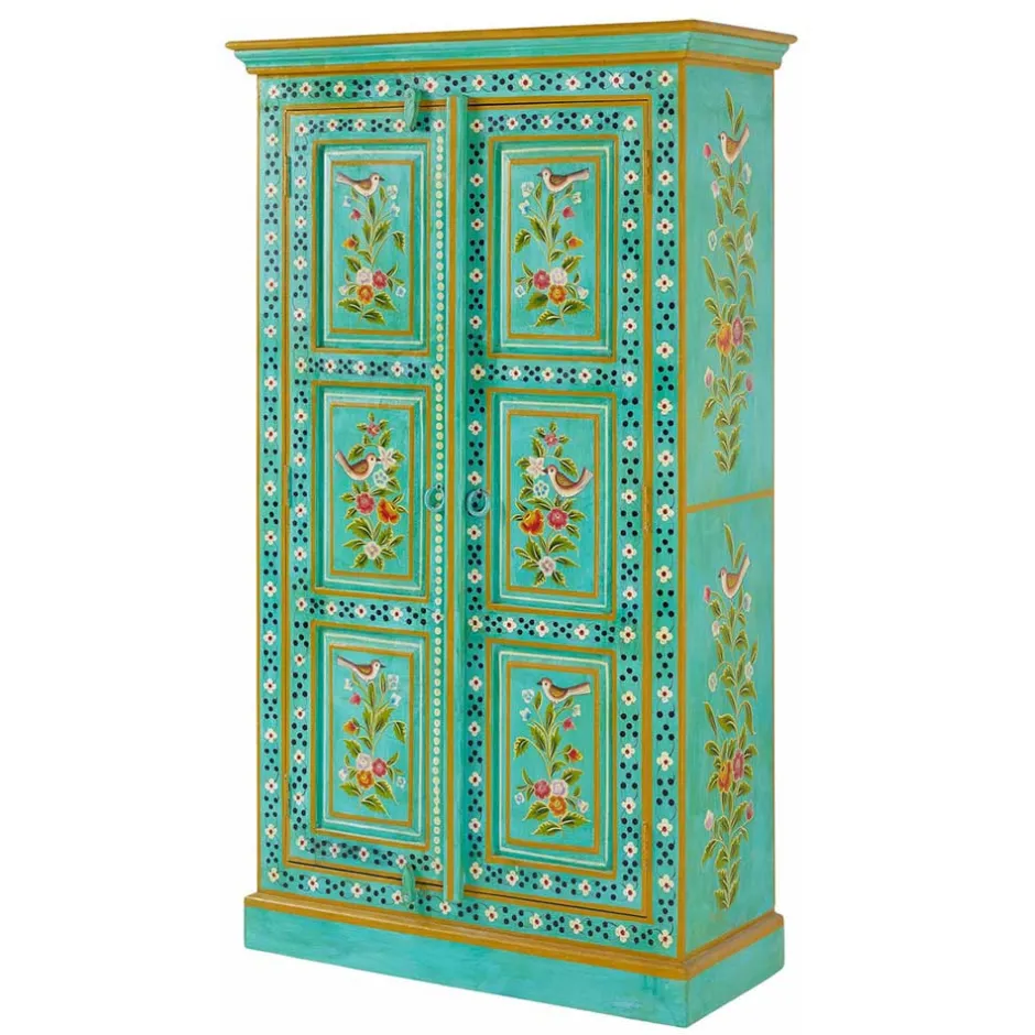 Vintage Holzschrank bunt bemalt - Lennlo^Wohnen